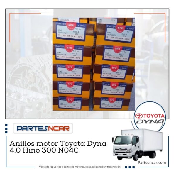 Anillos motor Toyota Dyna 4.0 Hino 300 N04C