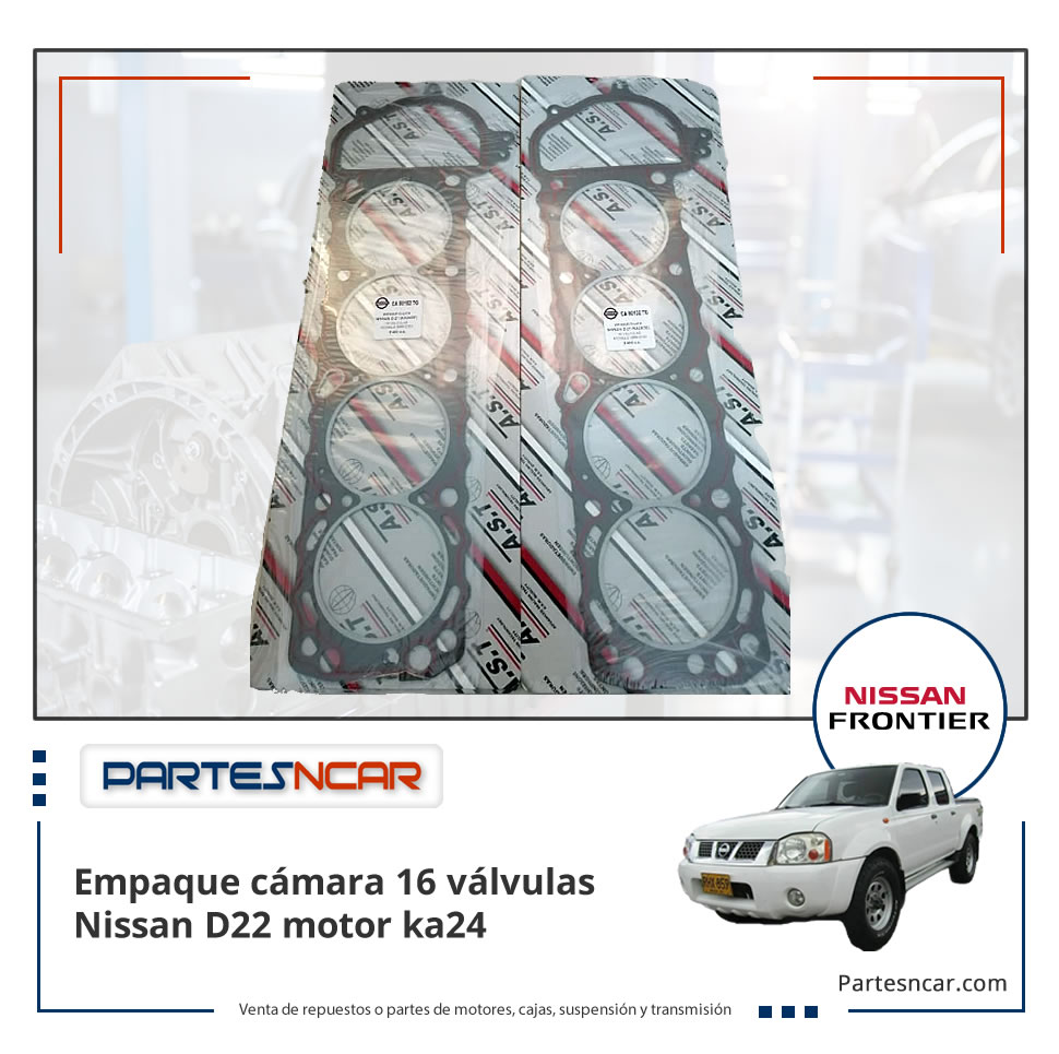Empaque cámara Nissan D22 motor ka24 16 válvulas
