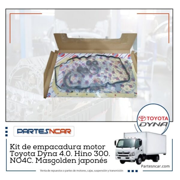 Kit de empacadura motor Toyota Dyna 4.0. Hino 300. NO4C. Masgolden japonés