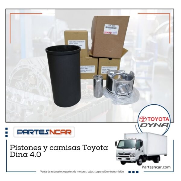 Pistones y camisas Toyota Dina 4.0